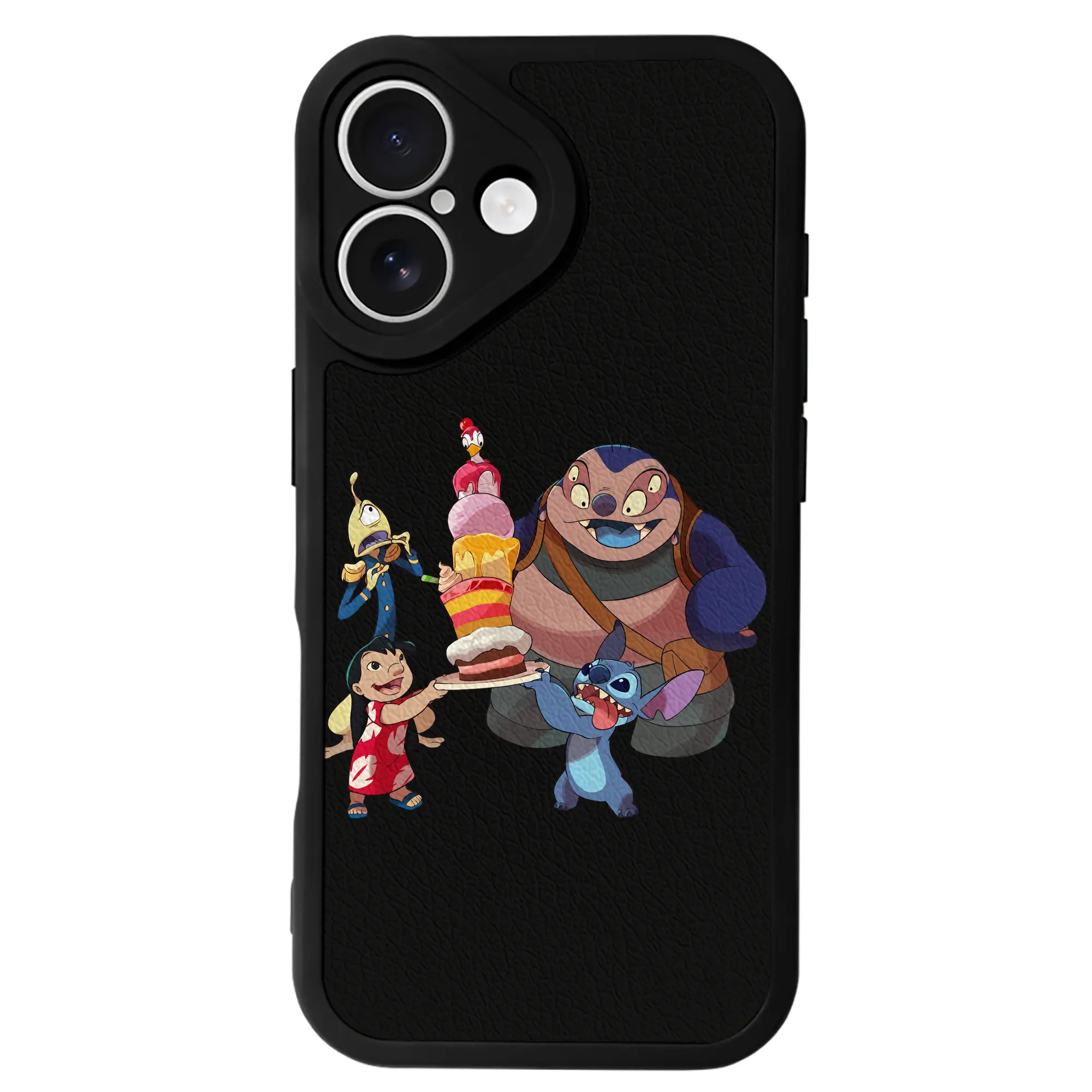 リロ＆スティッチ グッズ ジャンバ博士 - IPhone 16シリーズ対応 ・ シリコンスマホケース ・ レザー調 ・ 高精度フィット ・ 耐衝撃 ・ ワイヤレス充電対応 ・ 精密カット